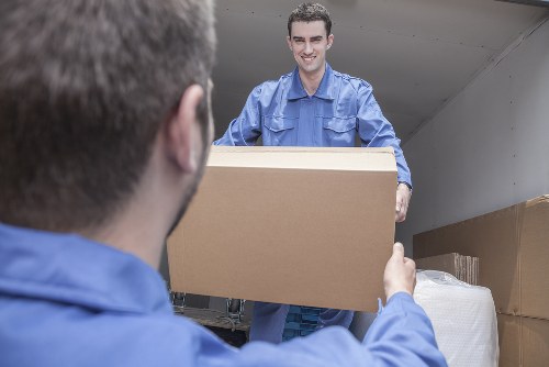 Commercial move planning with office equipment ready for relocation