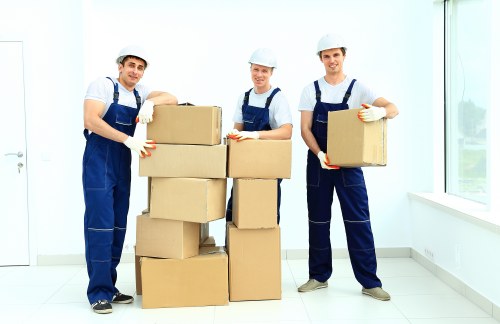 Organized storage shelves and labeled boxes in a practical home setting