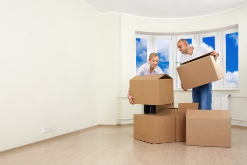 Professional team handling urgent house move in To
