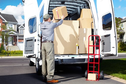 Loading furniture into a moving truck