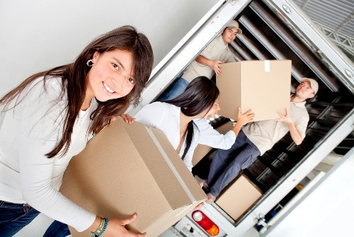 Packed boxes for student removals and relocation